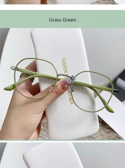 Retro Elegant Anti Blue Light Glasses Round Metal Frame Vintage Computer Gaming Eye Protection Classic Eyeglasses Badiee Stylez