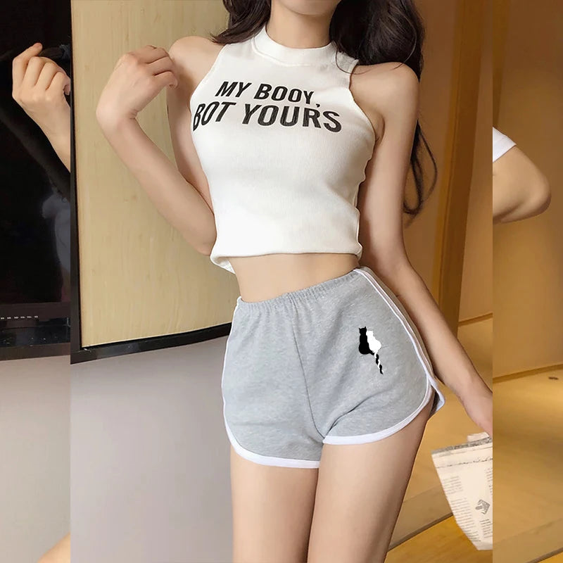 Cotton Sports Shorts Summer Yoga Dance Pants Breathable Workout Running Shorts Dolphin Shorts for Women Sports Shorts