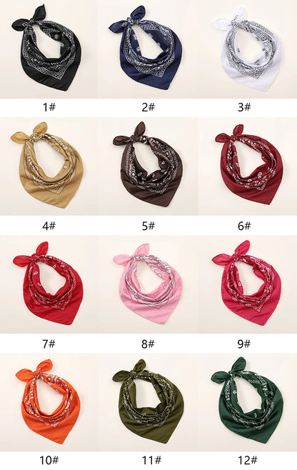 Bohemian Print Bandana Paisley Printed Headbands Hiphop Kerchief Outdoor Unisex Headband Wrist Wraps Face Mask Handkerchief