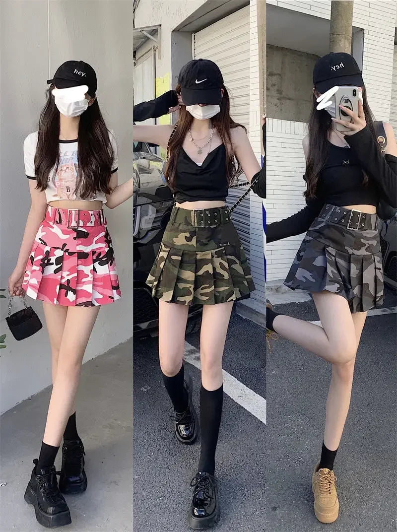 Short Mini High Waist Gyaru Skirts for Women Pleated Pleat Quality Modest Premium Aesthetic Stylish Y2k Vintage V Woman Skirt