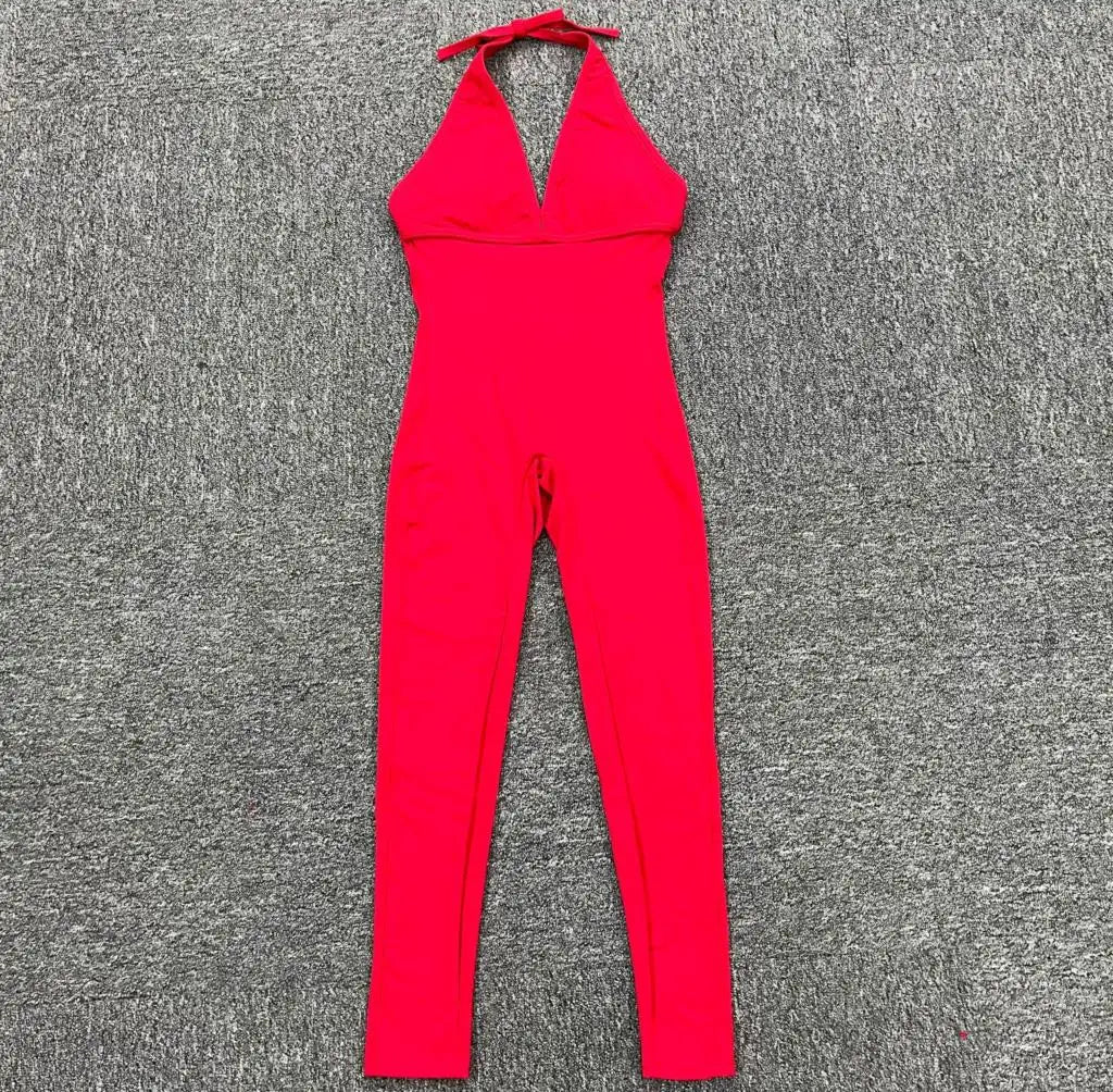 Sporty Jumpsuit Woman Yoga Sets Short Fitness Overalls with Padding Workout Clothes for Women Gym Sets Womens Outfits Sportswear Badiee Stylez