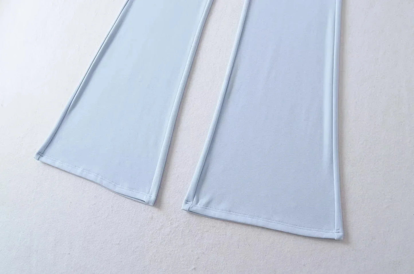 High waisted wide leg micro flared pants spring new style with a drooping feel, home stretch casual pants pantalones mujer