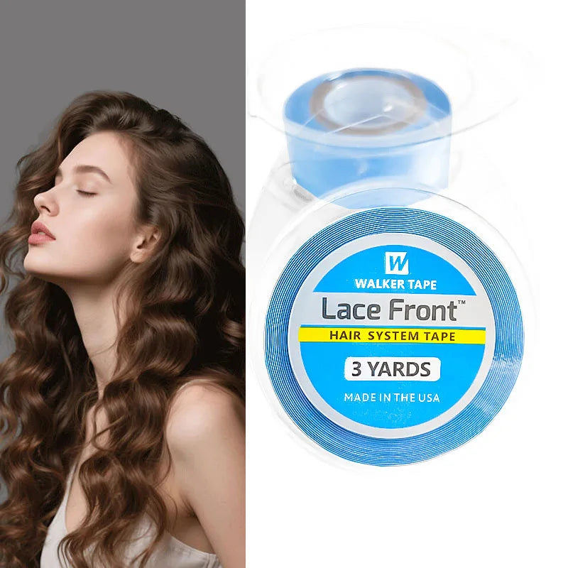 Wholesale  3yards Hair System Tape Double Side Walker Tape Blue Lace Front Wig Tape For Toupee Sweatproof Ultra Hold Wig Tape