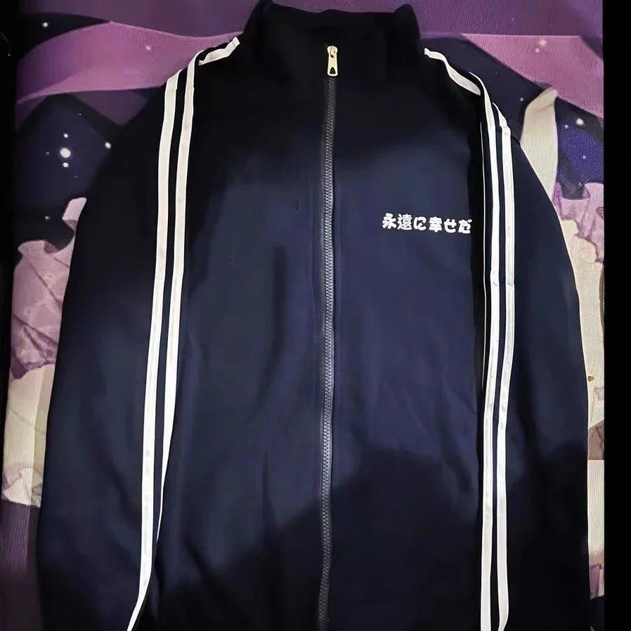 Punk Harajuku American Vintage Cute Print Hoodies Japanese Fashion Loose Y2k Aesthetic Sweatshirts Autumn All Match Clothes New Style 5 dark blue