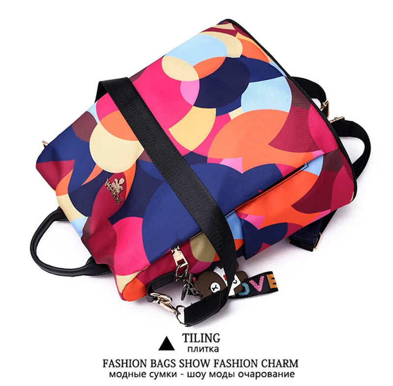 Fashion Backpack Women Oxford Cloth Shoulder Bag 2024 School Bags For Teenage Girls Light Ladies Travel Bagpack Mochila Feminina