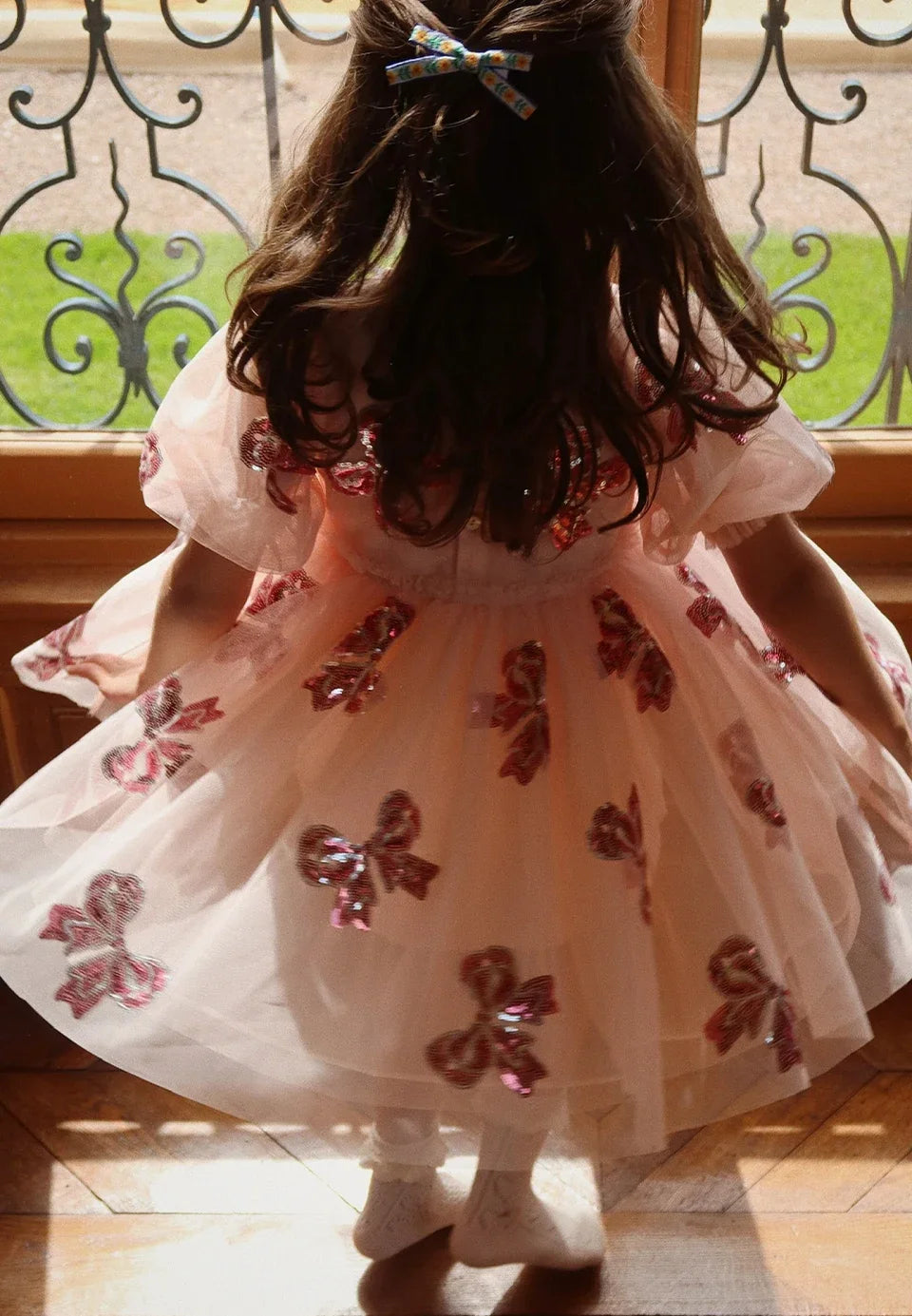 2025 Girls Party Princess Dress KS Kids Sequin Mesh Dresses Girl Full Print Dress Carnival Party Baby Cute Skirt Children Gifts