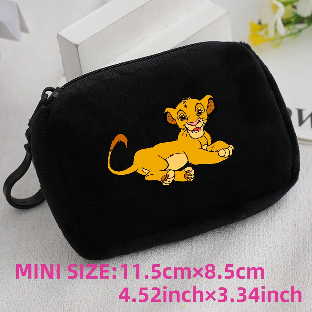 The Lion King Coin Purse Mini Coin Key Bag Money Pocket Plush Wallet Kid Cartoon Cute Moneybag Kawaii Birthday Gift Storage Bag