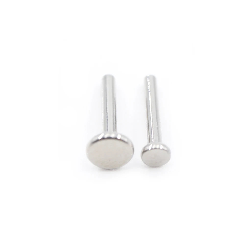 Alisouy 1PC G23 Titanium Internally Threaded Labret Shaft Lip Replacement Flat Bar Ear Tragus Stud Earring Body Piercing Jewelry
