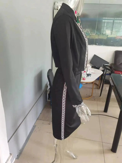 Fashionable Sweet Style Long Sleeve Print Jacket Vest And Skirt Three Piece Set Women's Slim Fit Spring Autumn Clothing Badiee Stylez