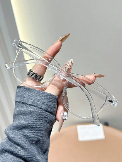 1PC/2PCS Fashion Pentos Plastic Frame Anti-Blue Light Clear Glasses For Daily Office Reading Life Eye Protection Accessories. Badiee Stylez