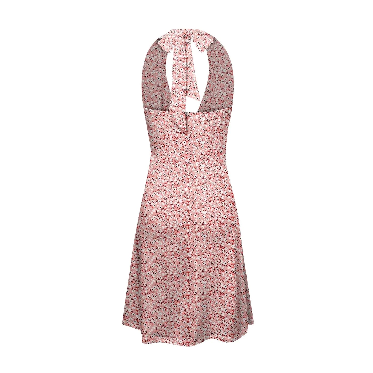 Ladies' Sexy Elegant Bohemian Floral Printed Summer Sleeveless Deep V-neck High Waist Beach Vacation A-line Daily Ruffle Dresses