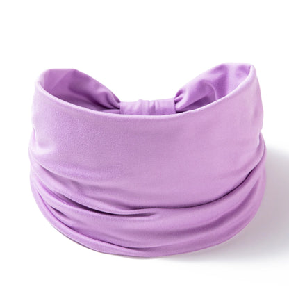 Wide -Side Elastic Band Woman Yoga Hairbands Solid Color sports Hair Band tie Bandanas Fashion Headband Headwear Turbans Ff258-6 light purple