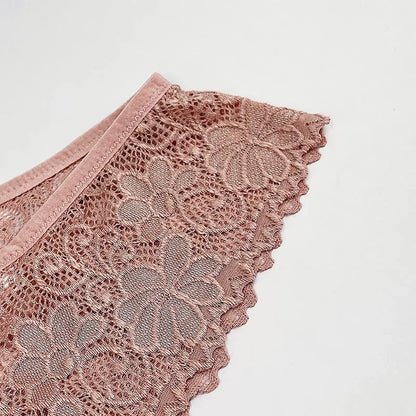 5 PCS/Set Mesh Briefs M-2XL Lace Panties Sexy Transparent Underwear Low Rise Panties Girls Intimates Lingeri Badiee Stylez