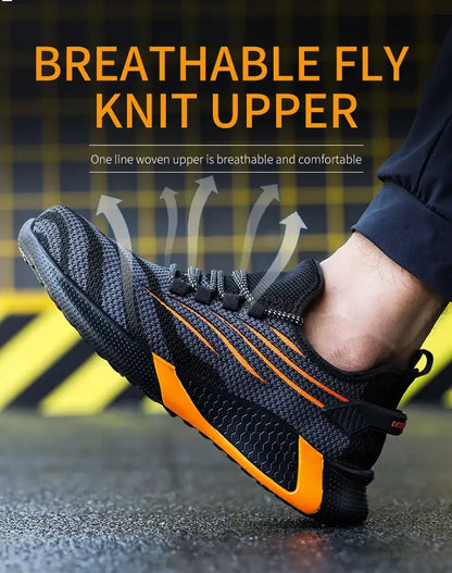 Men Work Safety Shoes Anti-puncture Working Sneakers Male Indestructible Work Shoes Men Boots Lightweight Men Shoes Safety Boots