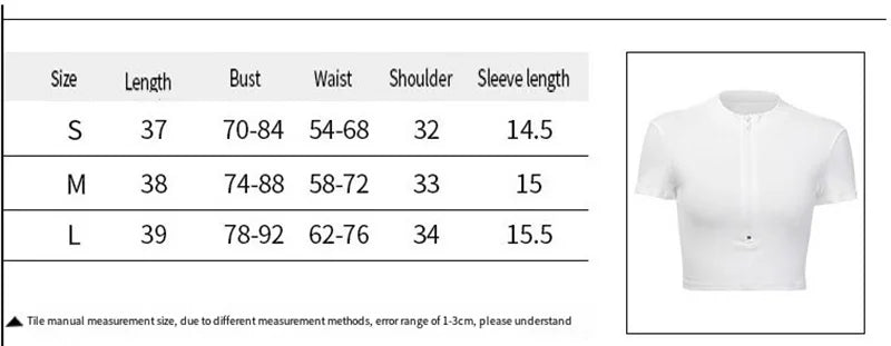 Women's Clothing New Stand-Up Collar Zipper Short-Sleeved T-Shirt Girls Chest Revealing Navel Slim Tight Sexy Comfortable Sports