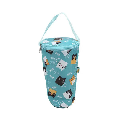 Portable Milk Tea Tote Bag Heat Preservation Bag Carrying Insulated Cup Cover Umbrella Bag Handbag Camping Drinkware Accessories Blue