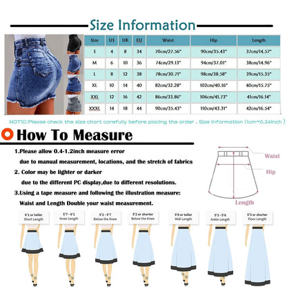Mini Skirt Women's Wash Mini Female Short Skirts Summer Women's Sexy Denim Skirt Skirts for Women Knee Length Casual