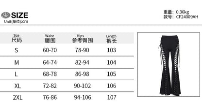 Y2K Summer Cross-band Strap Art Micro-flare Casual Pants Metal Buckle Decoration Personal Pants Women Versatile Sexy Slim Pants
