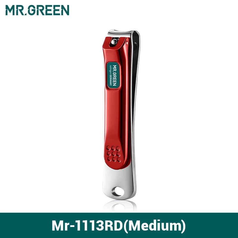 MR.GREEN Nail Clippers Stainless Steel Curved blade Clipper Fingernail Scissors Cutter Manicure tools trimmer with nail files Mr-1113RD