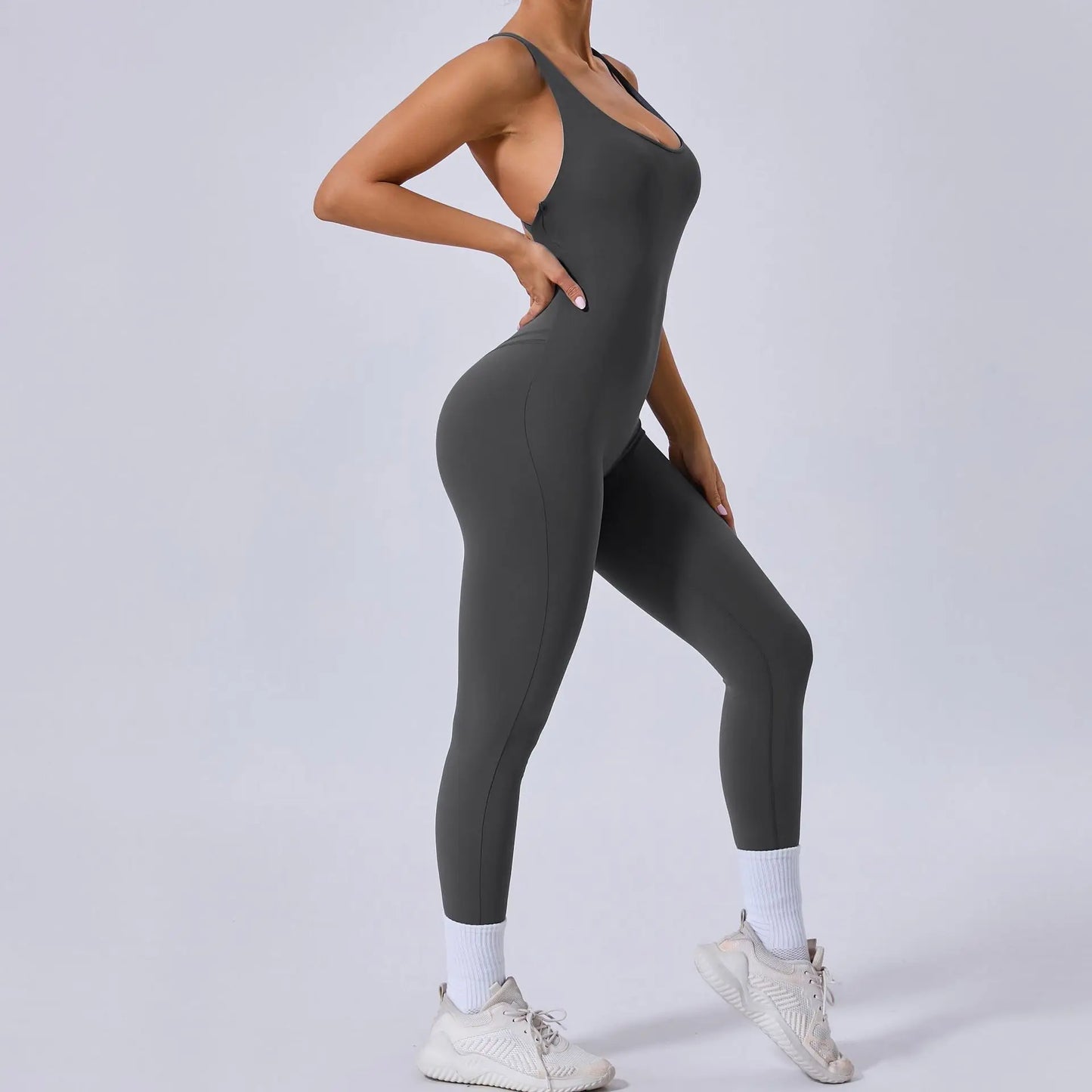Rompers Yoga Sets Solid Black Hollow Out Bandage Backless Cross Jumpsuit for Women Fitness One-piece Gym Clothing Tracksuit