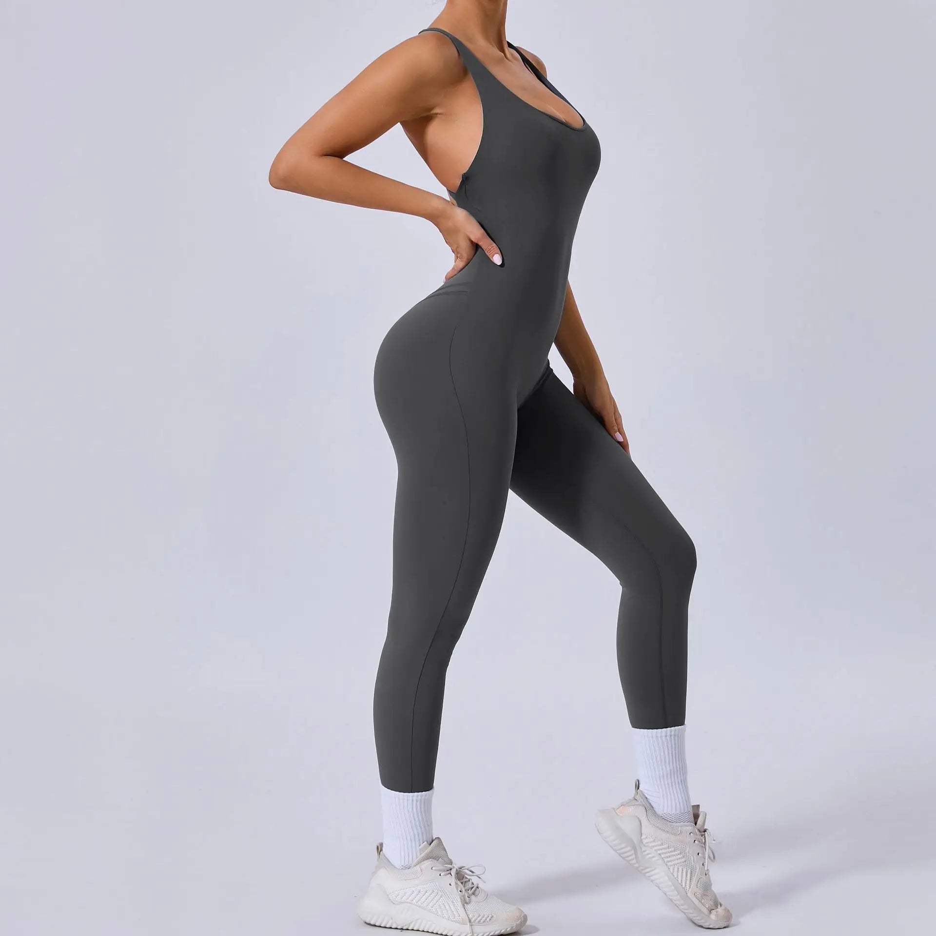 Rompers Yoga Sets Solid Black Hollow Out Bandage Backless Cross Jumpsuit for Women Fitness One-piece Gym Clothing Tracksuit