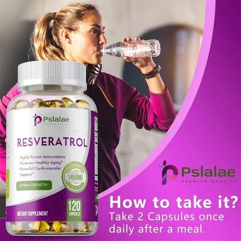 Resveratrol Extract - Helps Support Cardiovascular Health, Promotes Skin Radiance, and Antioxidants