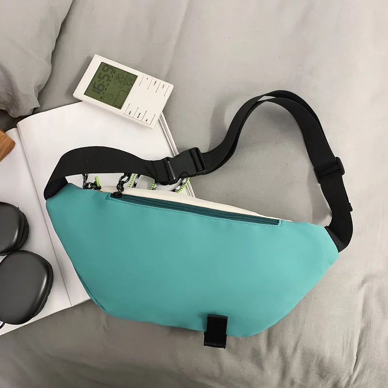 Women Waist Bag Casual Nylon Fanny Packs Banana Bags Street Hip Hop Waist Packs Unisex Chest Pack Travel Shoulder Crossbody Bags