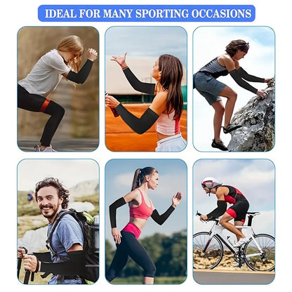 3Pairs Fashion Sun Ice Silk Sleeves Unisex Summer Sun Protection Arm Sleeves Suitable for Outdoor Riding, Driving, Fishing Badiee Stylez