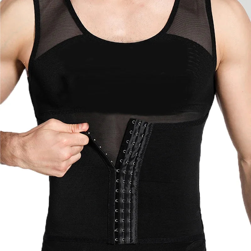Mens Body Shaper Compression Vest Abdomen Shapewear Tummy Slimming Sheath Gynecomastia Shapers Corset Waist Trainer Fajas Tops Badiee Stylez