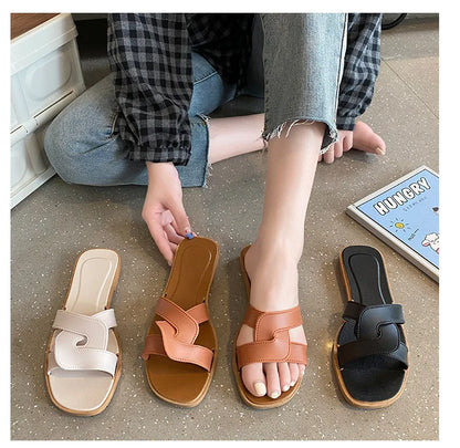 Women's Summer Slides Sandals - Cross Band Design, Ultra Soft Anti-Slip Sole, Lightweight House Slippers for Women, Beach Walkin