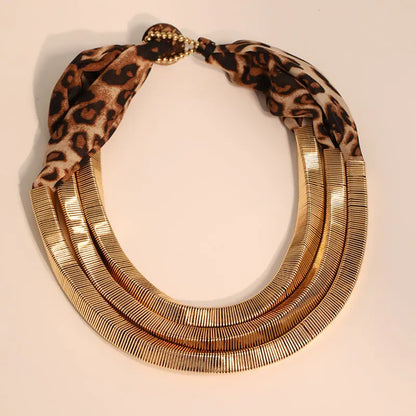 Statement Vintage Leopard Chains Necklace Women Girl Trendy Vintage Wedding Party Jewelry