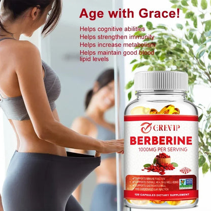 Berberine Extract 1000 Mg - Supports Gastrointestinal and Overall Health with Antioxidant Benefits Supplement