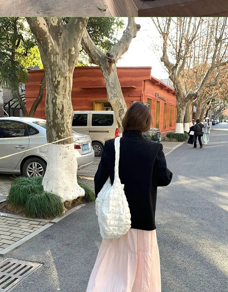 Pink midi skirt for women in spring and autumn summer 2025new high waist slimming A-line long skirt, small and fluffy cake skirt