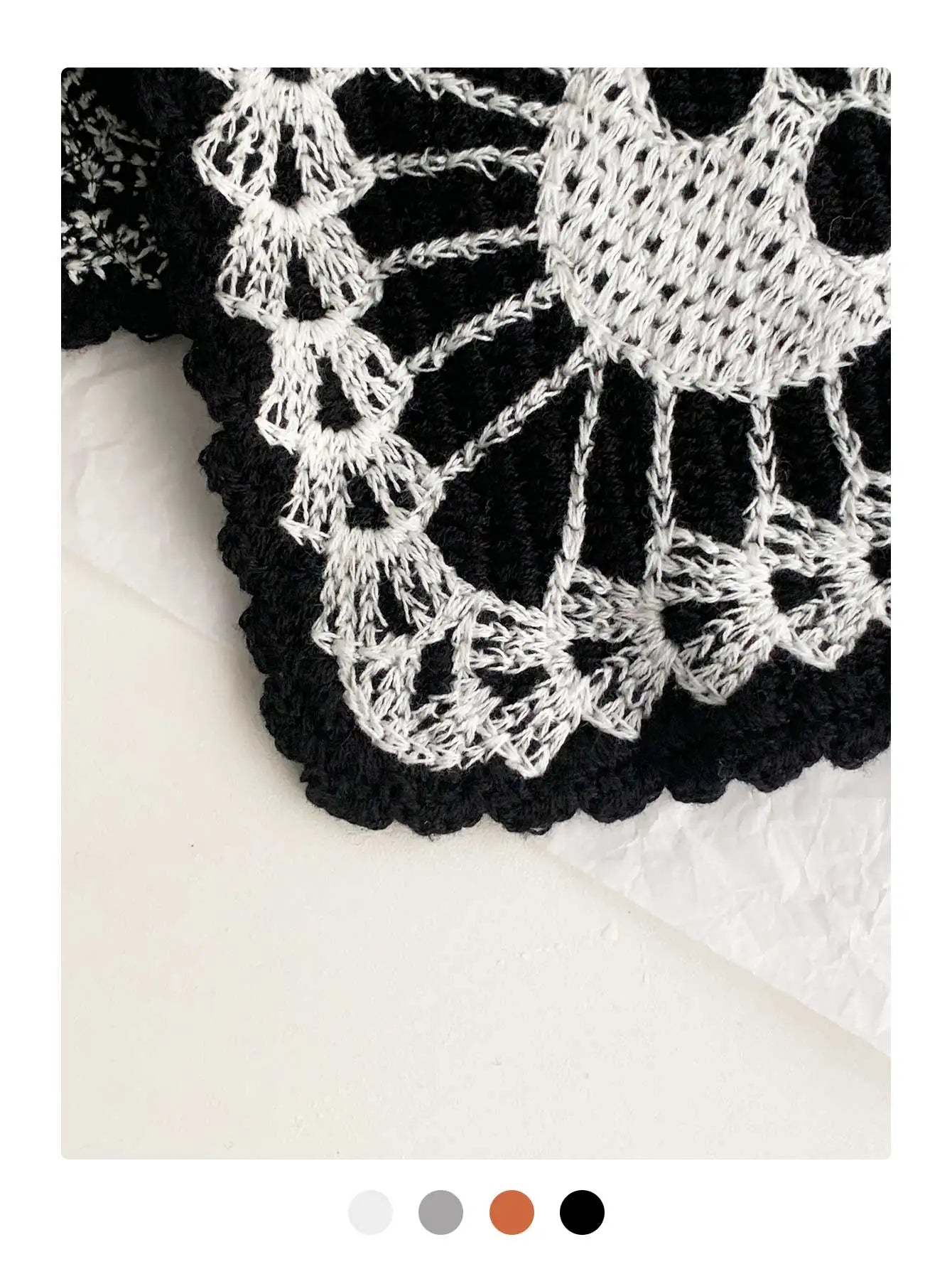 Halloween Costume Skeleton Ghost Bat Spider Web Personalized Knitted Crochet Headband Female Photo Photo Triangle Scarf Trendy Badiee Stylez