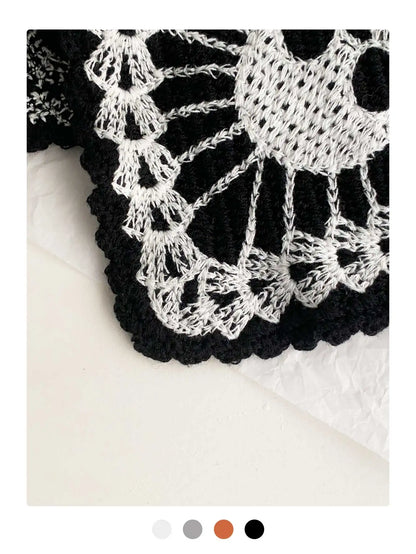 Halloween Costume Skeleton Ghost Bat Spider Web Personalized Knitted Crochet Headband Female Photo Photo Triangle Scarf Trendy Badiee Stylez