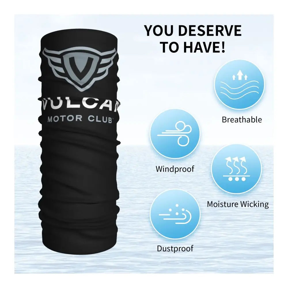 Vulcan Motorcycle Modren Bandana Neck Cover Printed Wrap Scarf Multi-use Headwear Outdoor Sports Unisex Adult Washable