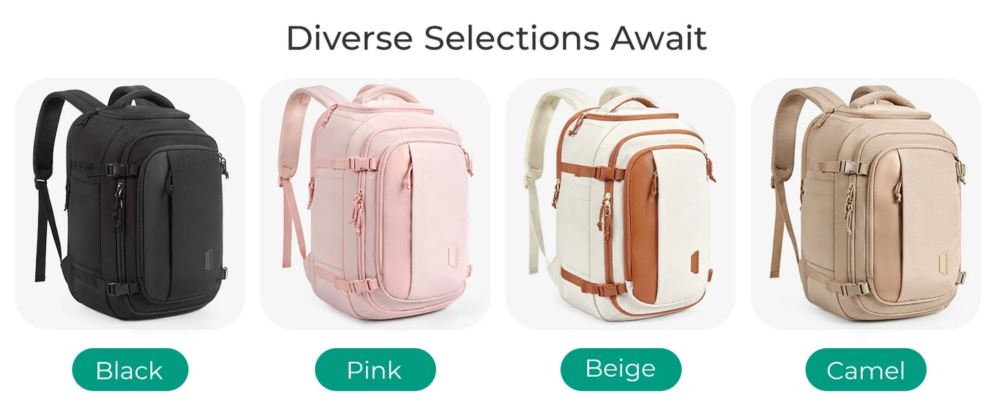 BAGSMART Travel Backpack Flight Approved 30L Lightweight Backpack for Men Women Waterproof Travel Bag with USB Charging Port