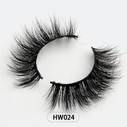 Dropshipping 15-18mm 3D Resuable Dramatic Wispy Mink Fake Eyelashes Makeup Strip False Lashes With Free Eyelash Packaging Boxes HW24 MIX