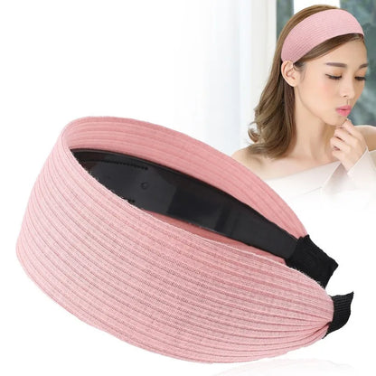 Wide-Brimmed Non-Slip Headband Women's Short Hair Simple Hair Clip Cover Gray Hair Fashion Temperament Hair Pressing Headwear