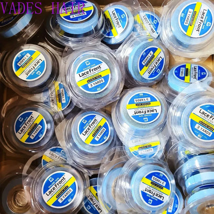 1/5PCS with box 0.8/1.0/1.27cm Width 3Yard Blue Ultra Hold Tape Double side tape Wig Glue Hair System Tape For Toupee