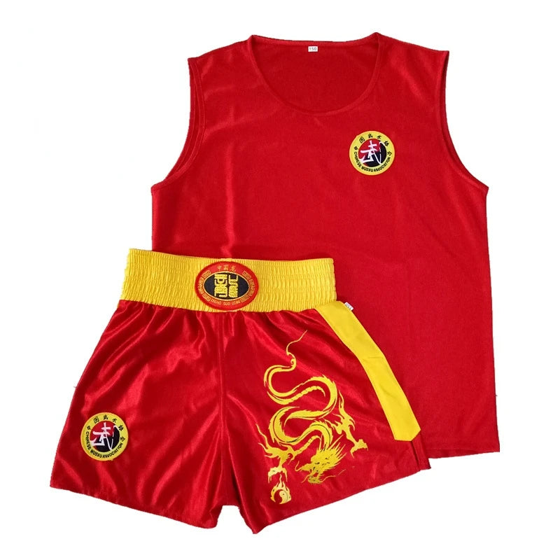 Unisex Boxing Uniform Sanda Suit Kongfu Uniform Wushu Clothing Martial Arts Performance Costume for Children Adult Badiee Stylez