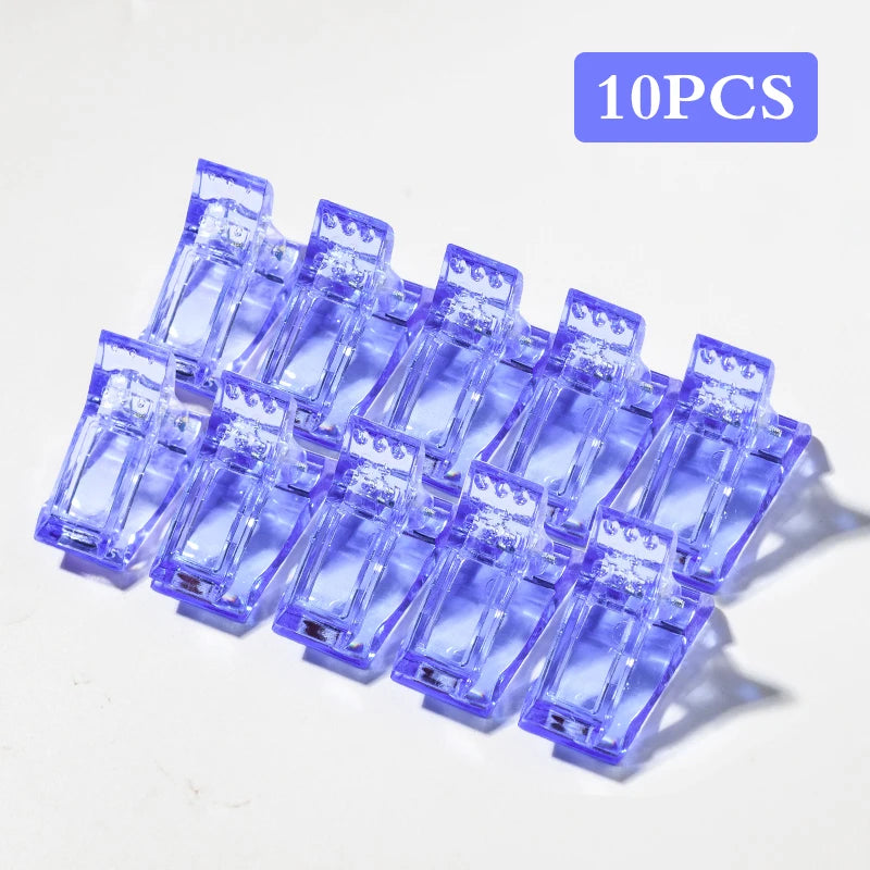 Acrylic Nail Clip Transparent Gel Quick Building Nail Tips Clips Fingernail Extension UV Clamps Manicuring Art Builder Tools Set Q42557