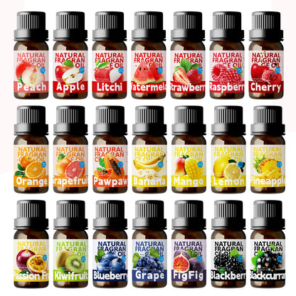 22Type Fruit Essential Oils Skincare Fragrance Oil for Diffuser Candles Making -Strawberry Lemon Mango Cherry Raspberry - Badiee Stylez
