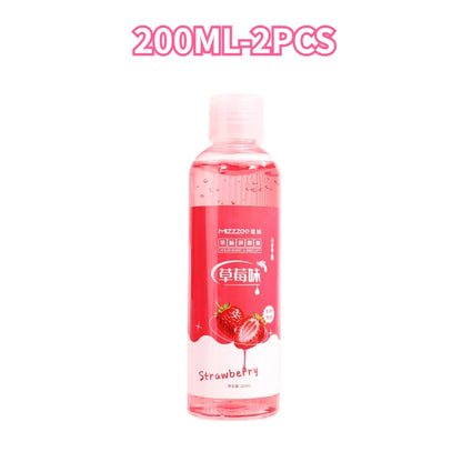 100/200ML Lickable Fruity Flavor Lubricant Oral Sex Strawberry Lubricating Fluid for Adult Sex Toys Vaginal Anal Lubrication 18+
