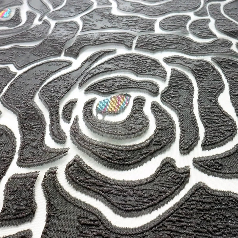 Latest French Brocade Jacquard Tulle Lace Fabric 2024High Quality African Gilding Satin Lace Fabric For Women Wedding Dress Sew