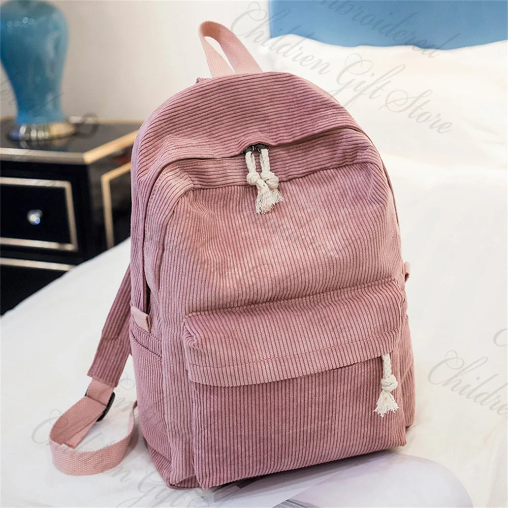 Personalized Children's Schoolbag Baby Stroller Bag Customized Kindergarten Snack Backpacks with Name Solid Color Backpacks Pink