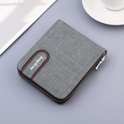 Short Men Wallets Slim Classic Coin Pocket Photo Holder Small Male Wallet Print Quality Card Holder Canvas Men Purses