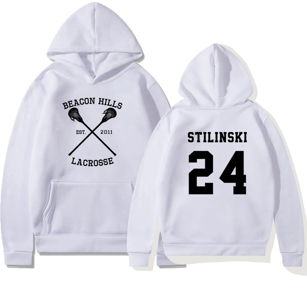 Teen Wolf Hoodie Beacon Hills Lacrosse Hoodie Stilinski 24 Teen Wolf Hooded Sweatshirt Dylan Obrien Unisex Teen Wolf Hoodies