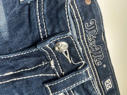 Trendy fashion letter embroidery pattern oversized jeans women's Y2K high street retro loose multi pocket high waist shorts