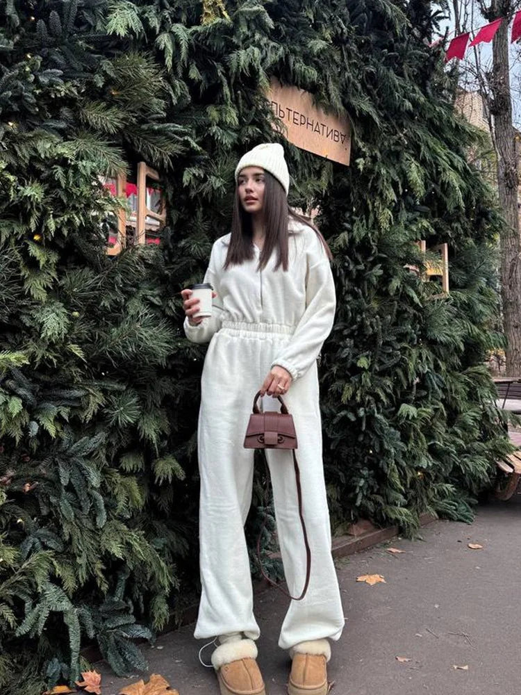 Jumpsuits Women Rompers One Piece Full Sleeve Zipper Overalls Long Pants Elastic High Waist Rompers Y2k Streetwear Jumpsuit 2025 Badiee Stylez